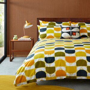 Orla Kiely FULL size duvet + 2 pillowcases - Block Stem Bed Linen in Lemon